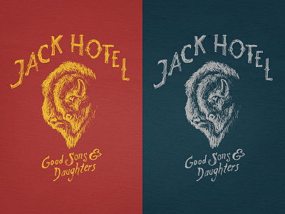 Jack Hotel bison buffalo drawing graphite illustration jack hotel joe horacek lincoln little mountain print shoppe nebraska pencil typography