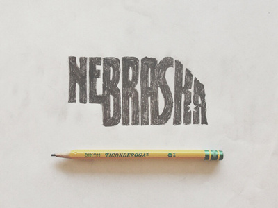 Nebraska great plains hand drawn joe horacek lincoln little mountain print shoppe nebraska sketch ticonderoga typography