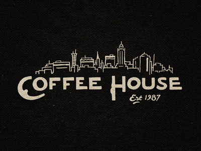 The Coffee House coffee great plains illustration joe horacek lettering lincoln little mountain print shoppe nebraska skyline the coffee house type typography