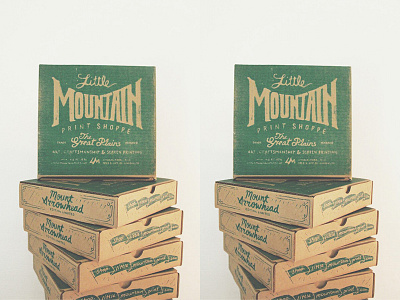 Mount Arrowhead | Stacked Boxes design great plains illustration joe horacek lettering little mountain print shoppe mount arrowhead silk screen typography
