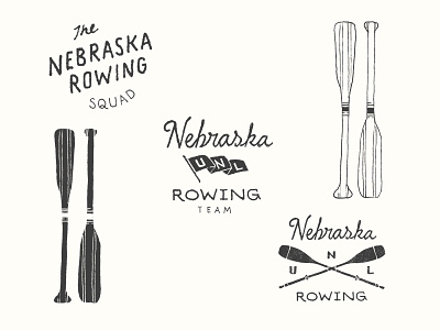 Nebraska Rowing Squad cornhuskers design huskers illustration joe horacek logo nebraska rowing team nebraska sports varsity rowing unl