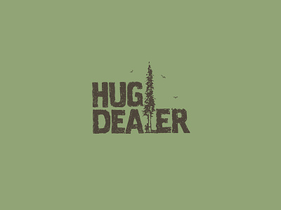 Hug Dealer design free hugs hug dealer hugs icon illustration joe horacek lettering sketch tree hugger typography