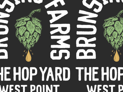 The Hop Yard | Brunsing Farms beer brunsing farms craft beer hop farm hops illustration joe horacek lettering microbrew nebraska the hop yard typography