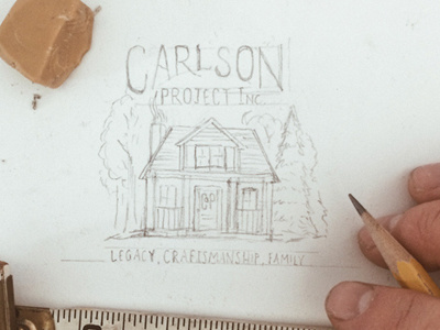 Carlson Projects Inc bungalow carlson projects inc craftsmanship illustration joe horacek lettering lincoln little mountain print shoppe sketch tiny house type typography