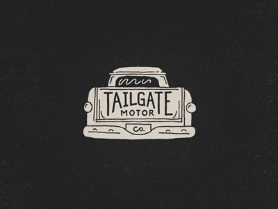 Tailgate Motor Co. design drawing hand drawn illustration joe horacek lettering little mountain print shoppe logo sketch truck type typography