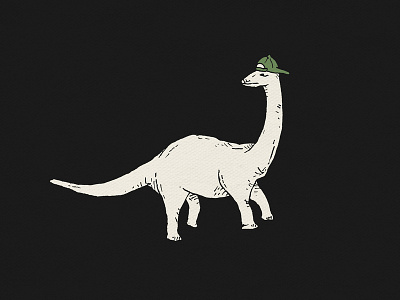 Brontosaurus dino dinosaur drawing hand drawn illustration joe horacek jurassic park sketch