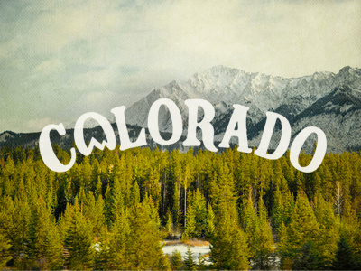 Colorado colorado design drawing hand drawn joe horacek landscape mountains ride colorado text typography vintage