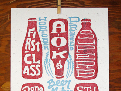 Beer Makes You Feel.. beer design first class hand drawn letterpress paper poster type typography