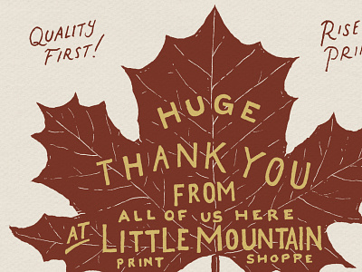 Maple Leaf design drawing hand drawn illustration joe horacek lettering little mountain print shoppe sketch type typography