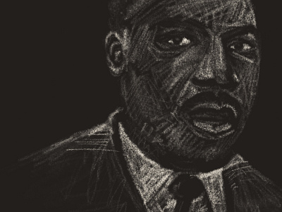 Martin Luther King Jr art chalk art drawing hand drawn illustration joe horacek martin luther king jr sketch