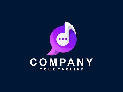 Music Logo Design | Gradient Music logo