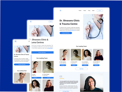 Dr. Sravan's Clinic & Trauma Centre healthcare interface landing page minimal modern redesign simple uidesign ux website