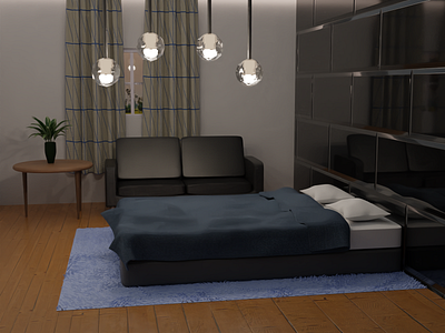 3D realistic interior room modeling