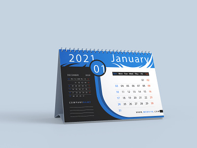 3D calendar modeling and mockup. Calendar mockup