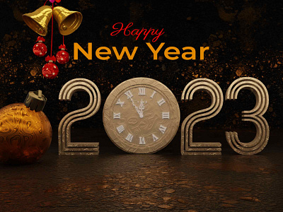 New year 2023 scene design 2023 3d design haapy new year happy landscape new new year realistic scene year