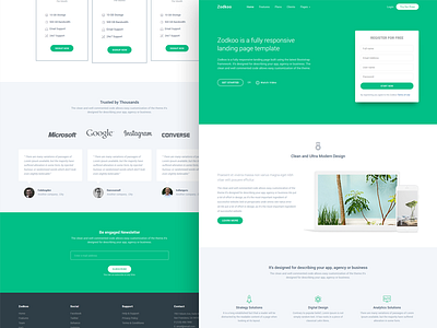 Zodkoo - Landing clean design flat landing landing page minimalistic product page simple ui ux visual design web