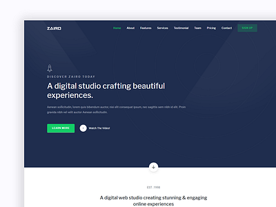 Zairo - Landing Page