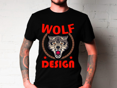 wolf t shirt desgin