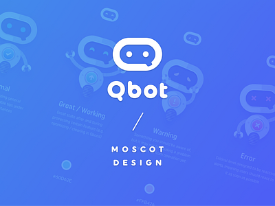 Qbot | Moscot Design | Logo Design ai bot design gui illustration logo moscot robot typography ui