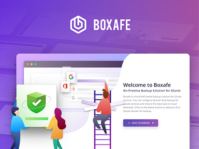 Boxafe | Onboarding backup design illustration onboarding protection ui