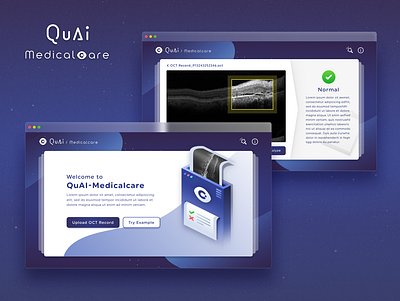 QuAI Medicalcare | UI/UX Design ai artificialintelligence eye gui intelligent medical medical app medical care ui