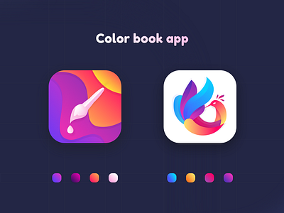 Color Book App app brush color color book icon ios