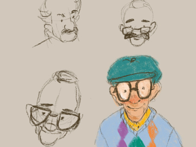 old man character characterdesign childrens book digital art illustration sketch sketchbook