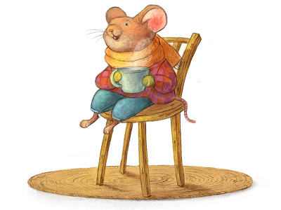 a cup of tea book illustration characterdesign childrens book mice