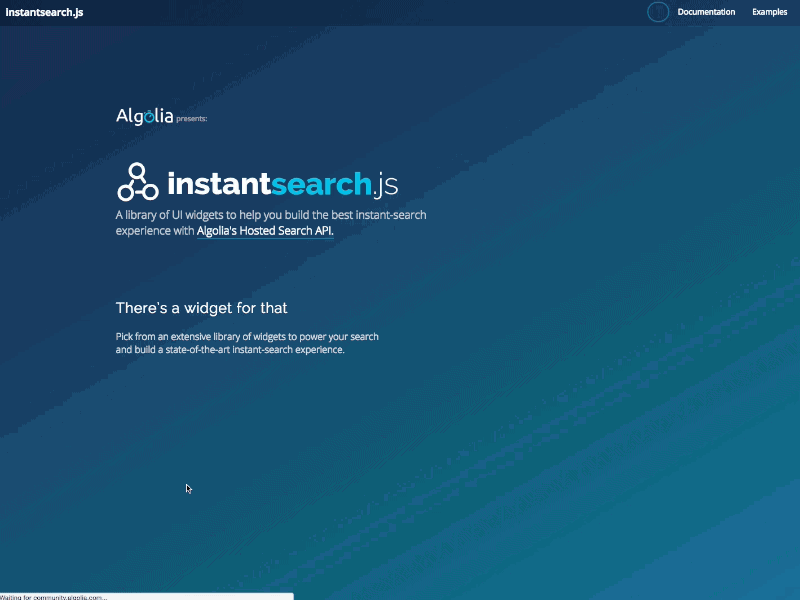 instantsearch.js animation