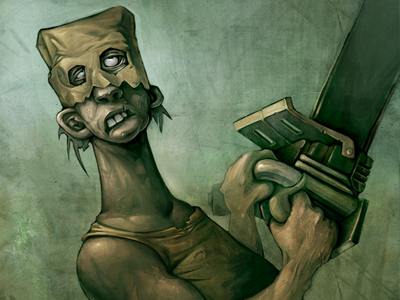 Tribute to Resident Evil 4 braaaaaiin illusrtation old painter zombies