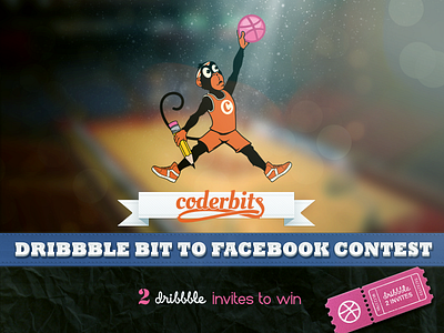 Coderbits Contest beta coder coderbits contest dribbble facebook invitation