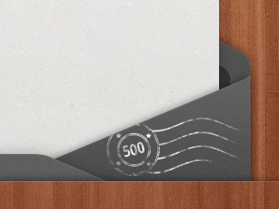 500 Envelope dark envelope stamp wood