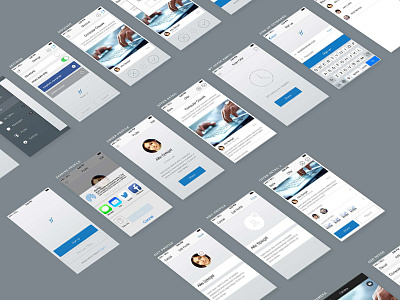 iOS Screen Map app clean ios7 outline page map screens ui wireframe