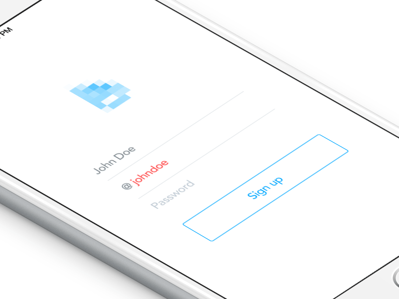 Suggested Usernames animated clean ios8 login signup suggest suggestion username white