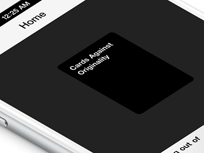 Cards Against Originality app cards design game ios ios8 mobile ui ux