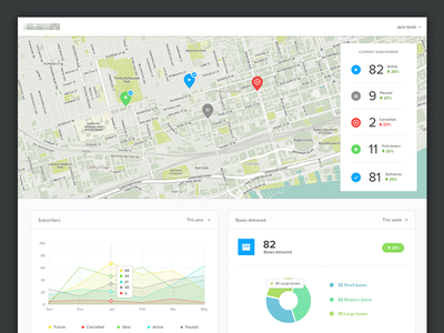 Map Dashboard by Dawson Whitfield - Dribbble