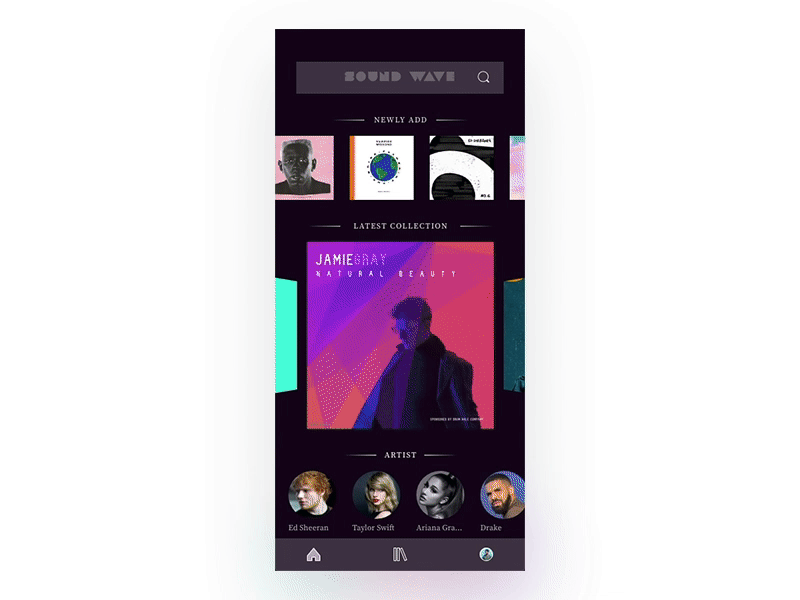 #MusicApp - Concept 2020 trend 2d 2danimation adobe xd app clean concept design dribbble icons illustration microinteraction minimal music app sound wave trending ui ux