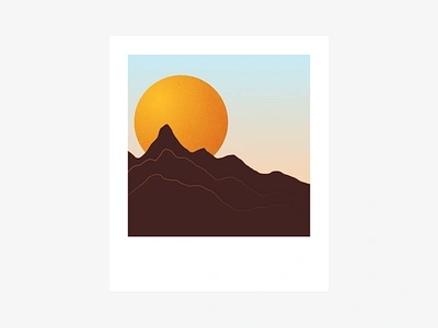 The Eve | #ArtWork art artwork clean design digital painting dribbble gallery art illustration minimal mountains print design redbubbleshop redbubbletshirts sky sun vector