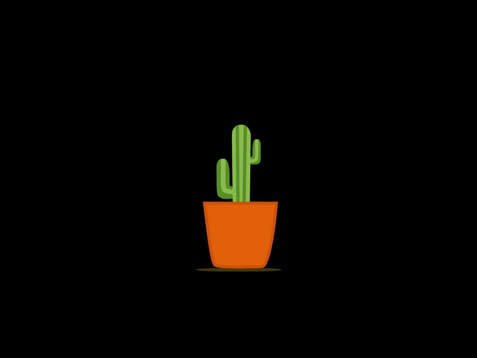 Cactus in Motion 2d 404 animation branding cactus clean design dribbble error page flat ill illustration minimal motion pot simple ui