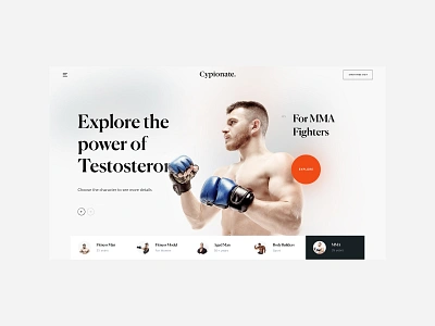 Clean shot box clean design mma onepage sport ufc ui ux