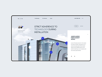 Concept b2b onepage b2b clean clouds design estate house landing onepage property roof siding sky ui ux