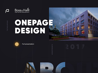 BOSS & HALL — Apartments estate landing page website