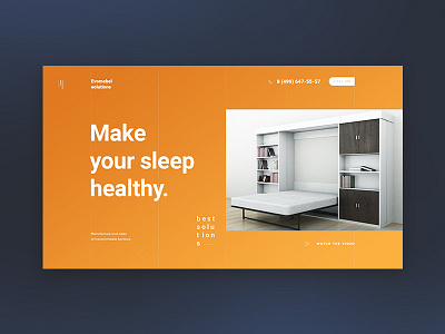 orange concept furniture interior orange portfolio promo scroll slider ui ux