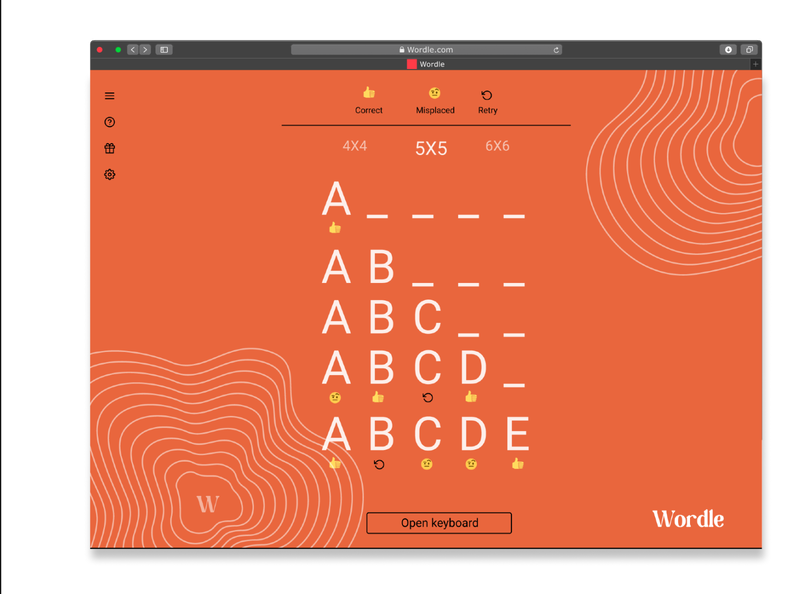 Wordle redesign ui ux weeklywarmup wordle
