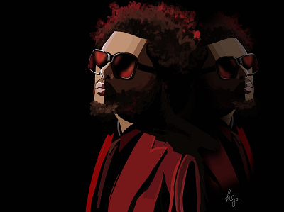 The Weeknd Portrait illustration