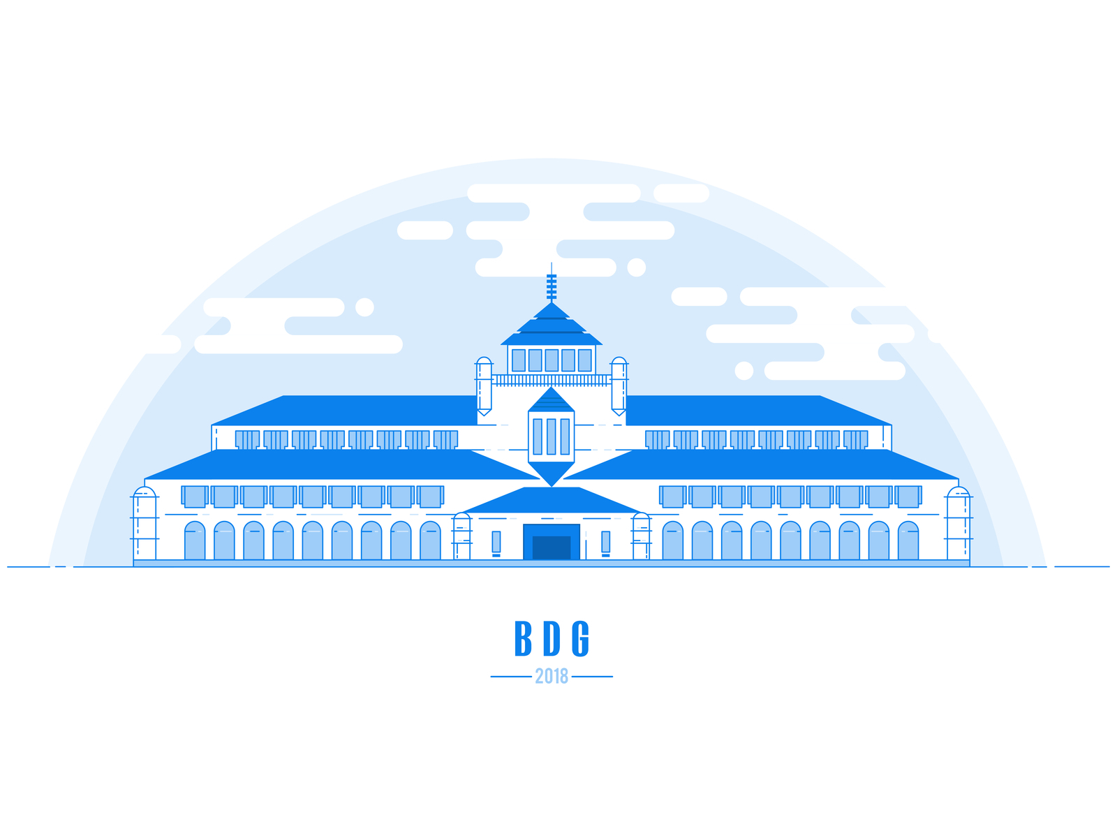 Gouvernements Bedrijven - West Java building design icon iconography illustration java landmark