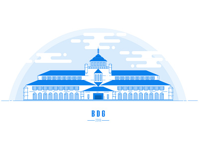 Gouvernements Bedrijven - West Java building design icon iconography illustration java landmark