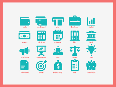 Business & Finance Solid Icons button icon icon pack icon set iconaday iconography sign symbol ui ux web