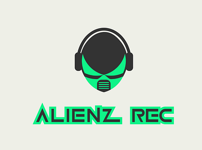 Alien records branding design flat logo graphic design illustration logo minimal logo typography vector visual identity wordmark