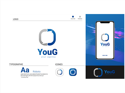 Logo YouG Agency brandbook branding color design graphic design identity logo logo mark logotype typography